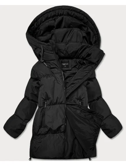 Čierna dámska zimná bunda (ad6076)