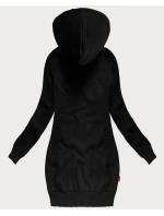 Čierna dlhá dámska mikina (AMG-738/1)