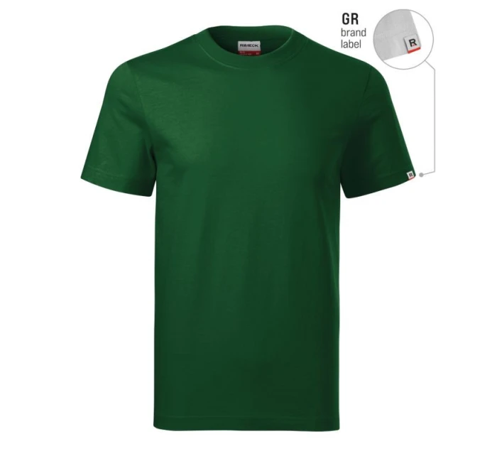 Základné unisex tričko (fľaškovo zelené (štítok značky))