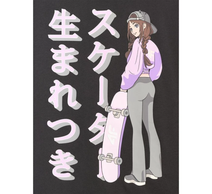 Dívčí tričko oversize s potiskem model 21736418 - 4F