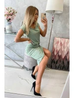 Sukienka asymetryczna ciemno miętowa Sukienka asymetryczna ciemno miętowa