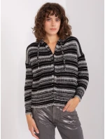 Sweter BA SW model 21326967 szaro czarny - FPrice Sweter BA SW model 21326967 szaro czarny - FPrice