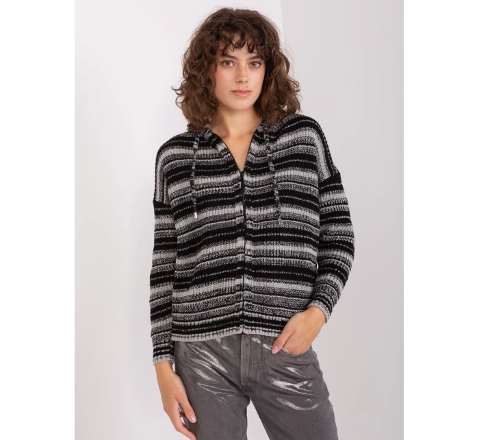 Sweter BA SW model 21326967 szaro czarny - FPrice Sweter BA SW model 21326967 szaro czarny - FPrice