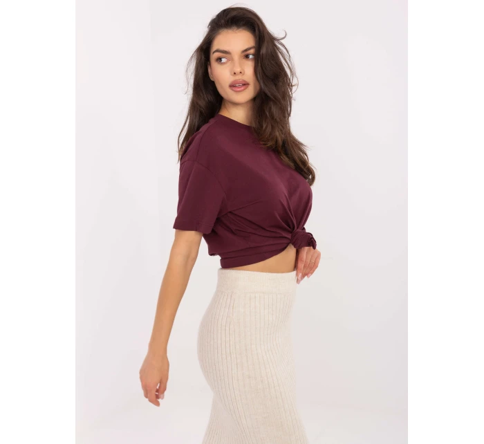 Tričko D12022M02645R burgundy Tričko D12022M02645R burgundy