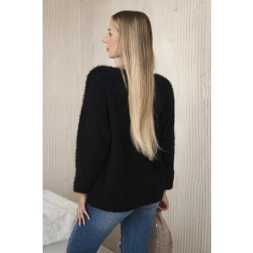 Sveter s výstrihom do V IT-51 čierny - Kesi