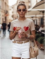 Dámske tričko PALIS beige FashionStreet RY2431