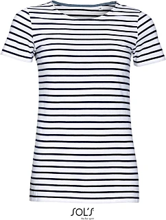 SOL'S Miles Women Dámské pruhované tričko model 22521463 white/navy