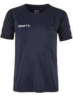 Craft Teamwear Squad Go Contrast Jersey Jr Detské kontrastné športové tričko 82.2727 tmavomodré Craft Teamwear Squad Go Contrast Jersey Jr Detské kontrastné športové tričko 82.2727 tmavomodré