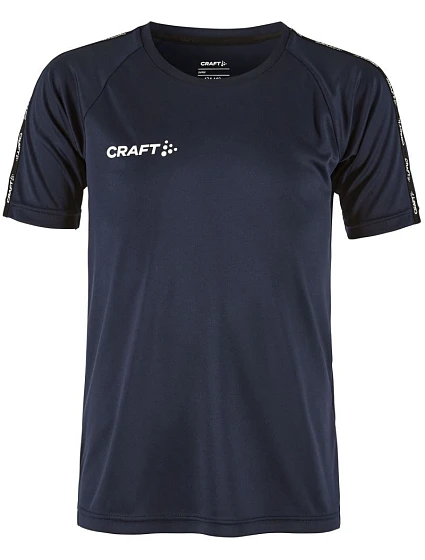 Craft Teamwear Squad Go Contrast Jersey Jr Detské kontrastné športové tričko 82.2727 tmavomodré Craft Teamwear Squad Go Contrast Jersey Jr Detské kontrastné športové tričko 82.2727 tmavomodré