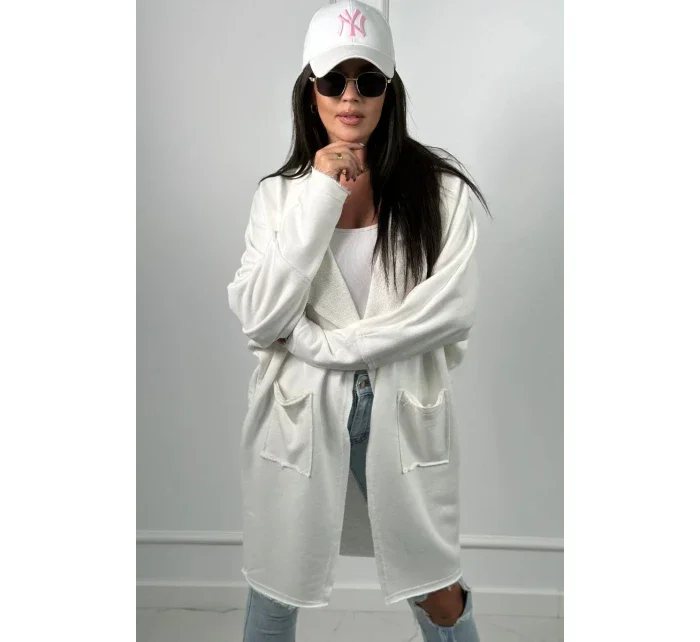 Kapska s vreckami ecru