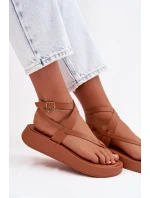 Dámské sandály na platformě Camel model 22038420 - Boto