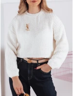 Dámsky oversize sveter BILLIS ecru FashionStreet MY2284 Dámsky oversize sveter BILLIS ecru FashionStreet MY2284