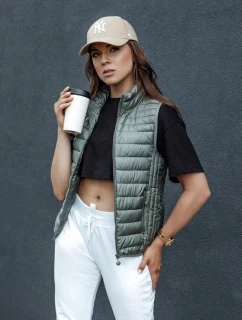 Dámska prešívaná vesta so stojačikom STYLISHZ zelená FashionStreet TY4448