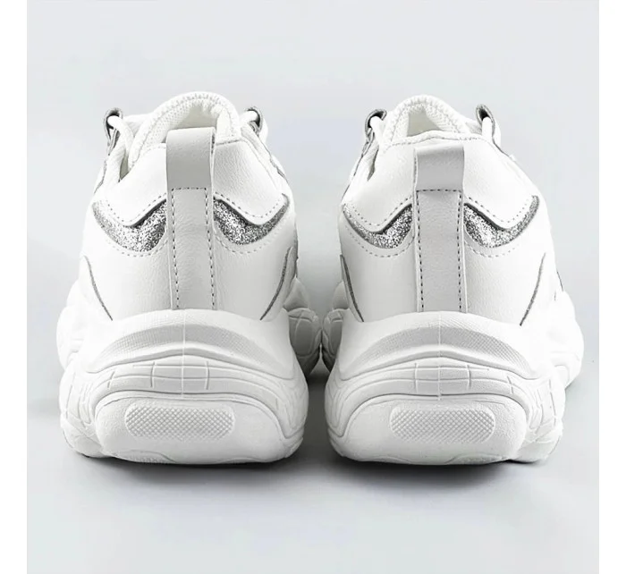 Biele dámske šnurovacie tenisky "sneakers" (172)