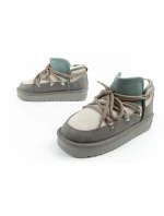 D.Franklin dámske snehové topánky zimné módne zateplené topánky šedé dámske