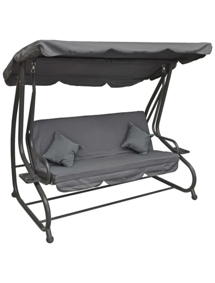 ZÁHRADNÁ A BALKÓNOVÁ HOJDAČKA KASIA 3 OSOBY SIVÁ ZÁHRADNÁ A BALKÓNOVÁ HOJDAČKA KASIA 3 OSOBY SIVÁ