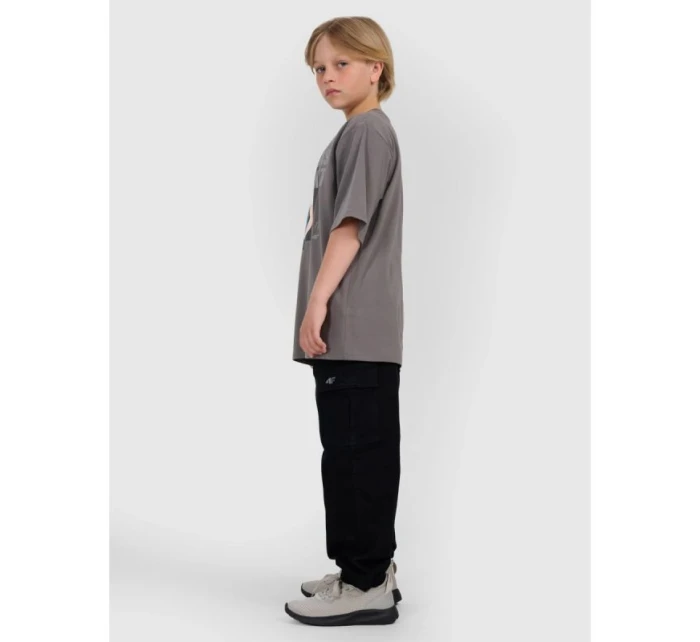 Chlapčenské tričko oversize s potlačou 4F 4FJRAW25TTSHM3062-24S Chlapčenské tričko oversize s potlačou 4F 4FJRAW25TTSHM3062-24S