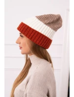 Fleecová čiapka Bojana K265 červená+ecru+beige Fleecová čiapka Bojana K265 červená+ecru+beige