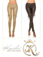 Sexy KouCla leatherlook trousers with lacing