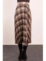 Dámska sukňa 14426 hnedá kocka - BSL