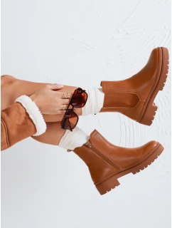 Dámske čižmy MONDERICO camel FashionStreet ZY0512