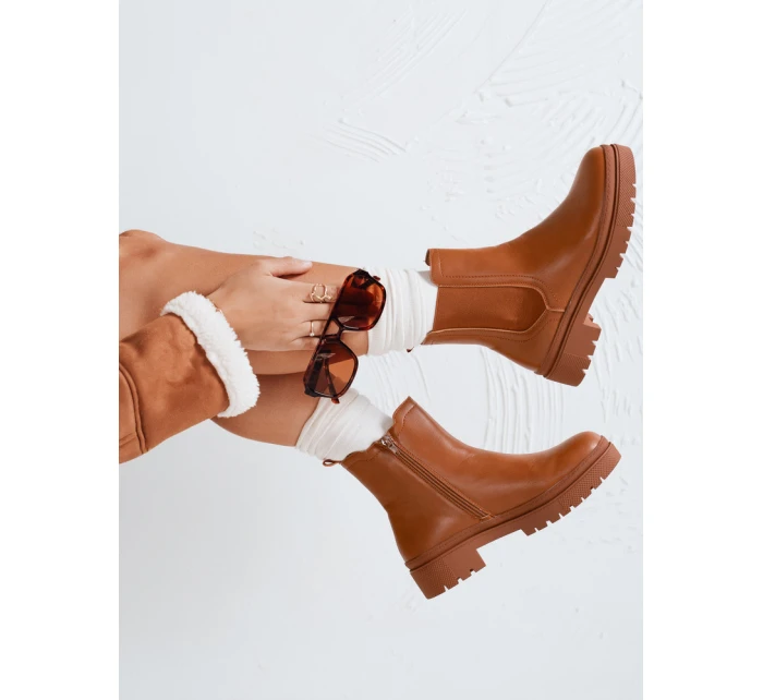 Dámske čižmy MONDERICO camel FashionStreet ZY0512