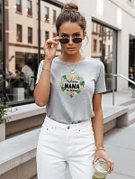 Dámske tričko s potlačou na Deň matiek svetlo sivé FashionStreet NX5029RY