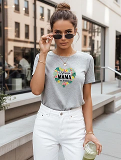 Dámske tričko s potlačou na Deň matiek svetlo sivé FashionStreet NX5029RY