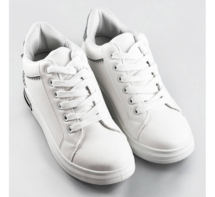 Bielo-svetlo modré športové topánky so skrytým klinom (666-16)