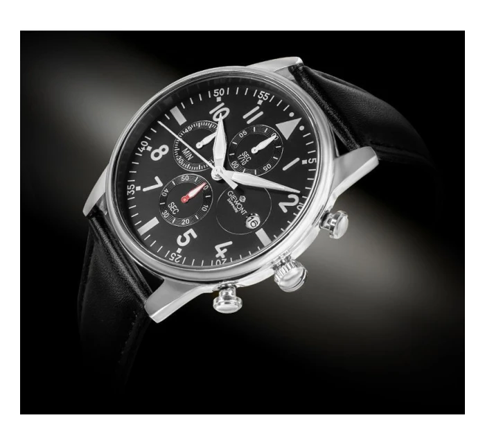 Pánské hodinky Chronograph Sapphire Black Silver model 21807523 - Giewont Pánské hodinky Chronograph Sapphire Black Silver model 21807523 - Giewont