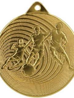 KOVOVÁ MEDAILA FUTBAL FI 70 MMC3070 - ZLATÁ