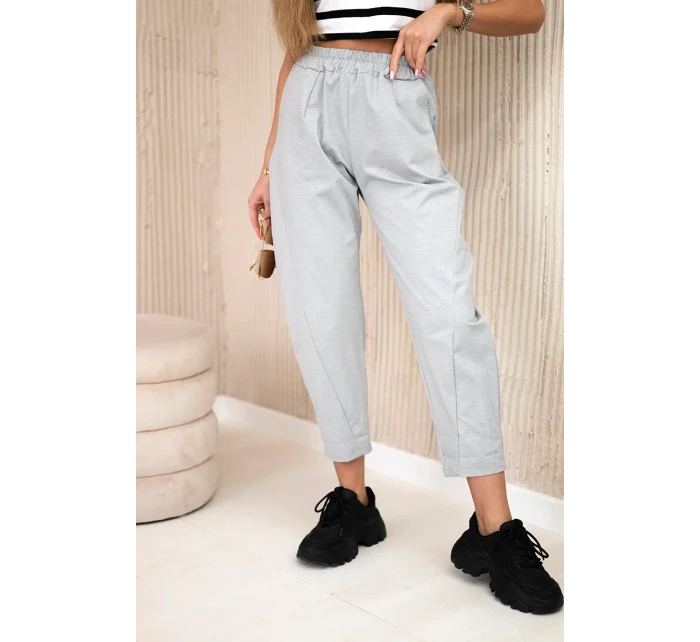 Nohavice s vreckami Summer Punto sivé