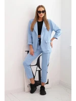 Dámská souprava Punto elegantní sako a kalhoty modrý Dámská souprava Punto elegantní sako a kalhoty modrý