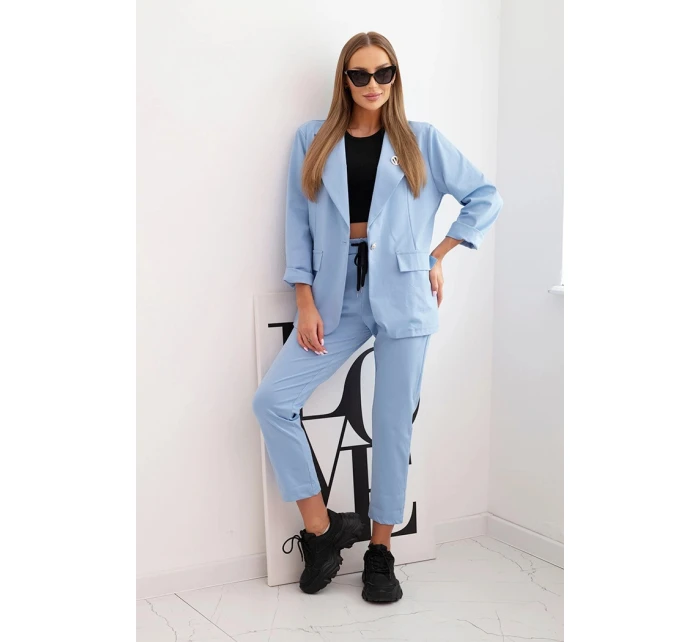 Dámská souprava Punto elegantní sako a kalhoty modrý Dámská souprava Punto elegantní sako a kalhoty modrý