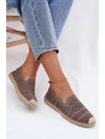 Dámske otvorené espadrilky Textilná khaki Candessa Dámske otvorené espadrilky Textilná khaki Candessa