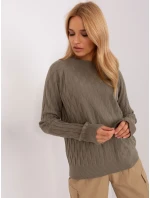 Sweter AT SW model 18884830 oliwkowy - FPrice