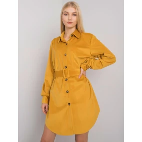 Šaty DHJ SK 10333.12P tmavo žltá