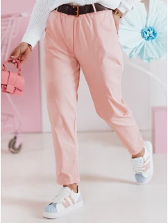 Dámske ležérne nohavice s opaskom SOFELIA svetlo ružová FashionStreet UY2508