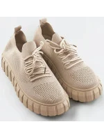 Béžové ažurové šněrovací boty model 17287307 Béžové ažurové šněrovací boty model 17287307