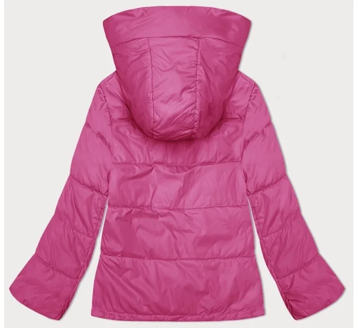 Miss TiTi voľná ružová dámska bunda s kapucňou (2360)