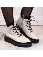 Filippo zateplené kožené topánky na platforme W PAW482 beige Filippo zateplené kožené topánky na platforme W PAW482 beige