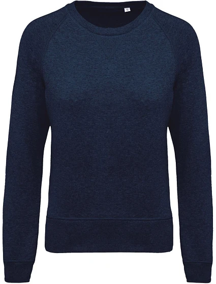 Kariban K 481 Dámska mikina s raglánovými rukávmi z bio bavlny 20.K481 french navy heather