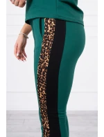 Sada s leopardím potiskem zelená