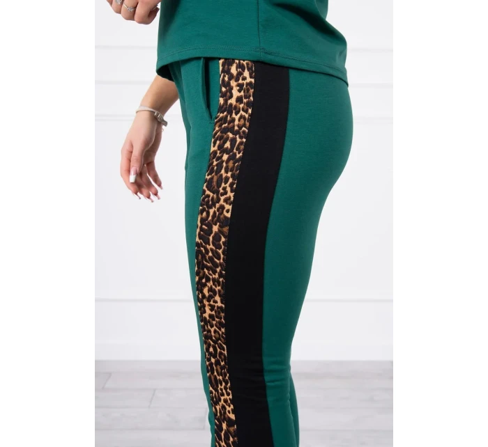 Sada s leopardím potiskem zelená
