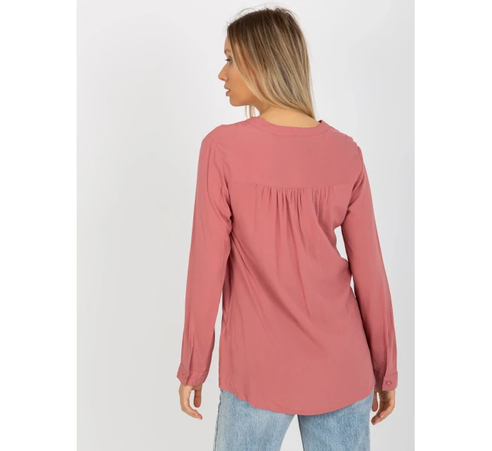 Blúzka D73761M11081A tmavo ružová