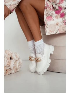 Dámske akrylové ponožky CC White