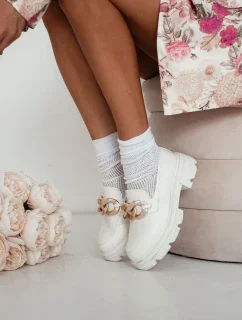 Dámske akrylové ponožky CC White