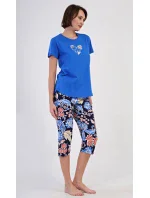 Dámske capri pyžamo Kvety Dámske capri pyžamo Kvety
