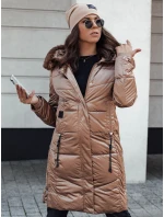 Dámska prešívaná zimná bunda ULTRAWAY s kapucňou hnedá FashionStreet TY4644 Dámska prešívaná zimná bunda ULTRAWAY s kapucňou hnedá FashionStreet TY4644