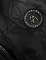 Čierna prešívaná dámska vesta s asymetrickou spodnou časťou S'West (B8237-1)